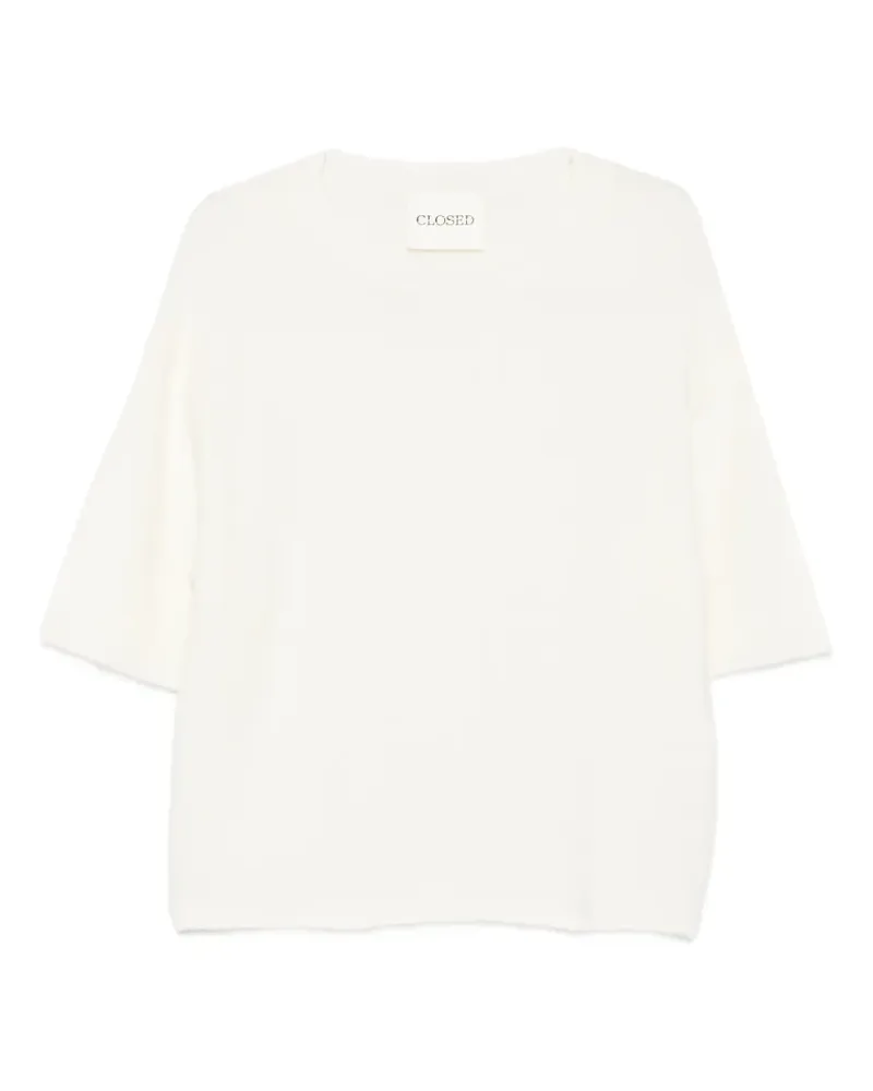 Closed short-sleeve sweater - Nude Nude