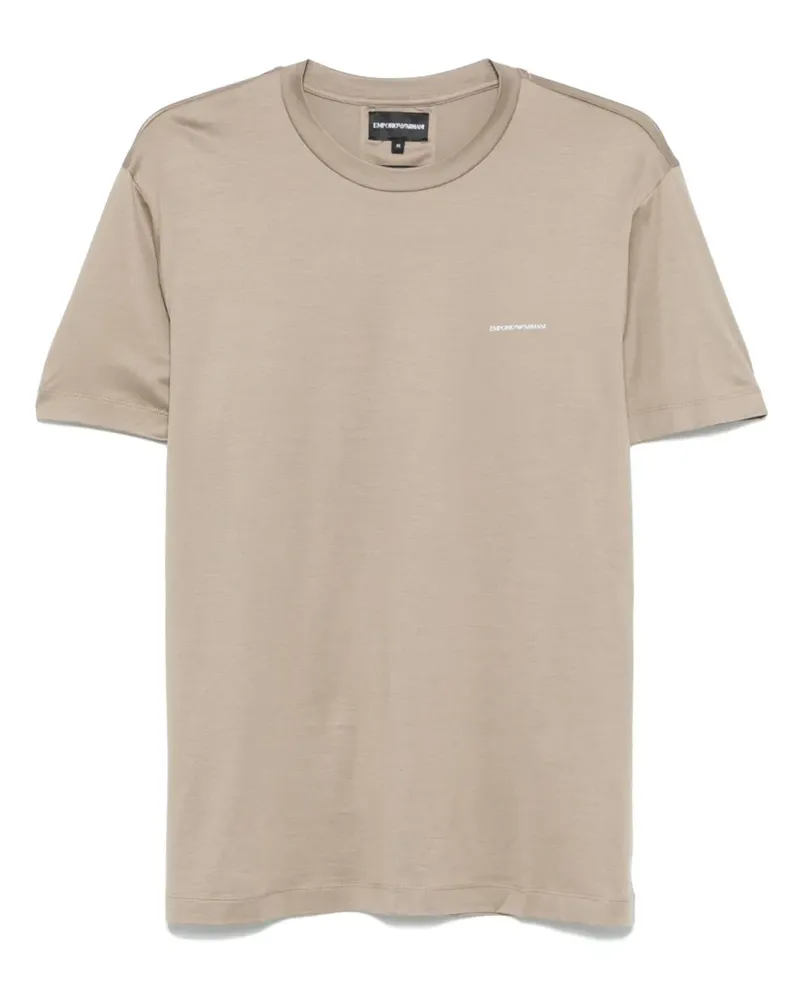 Emporio Armani T-Shirt mit Logo-Print - Nude Nude