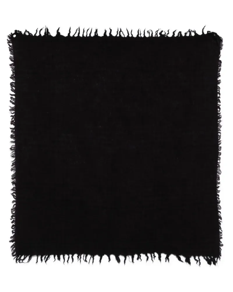 Faliero Sarti Ausgefranster Schal - Schwarz Schwarz