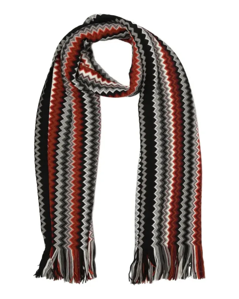 Missoni zigzag knit scarf - Schwarz Schwarz