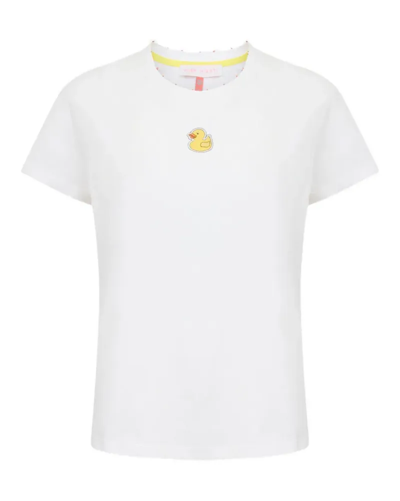 Mira Mikati T-Shirt mit Entenstickerei - Weiß Weiß