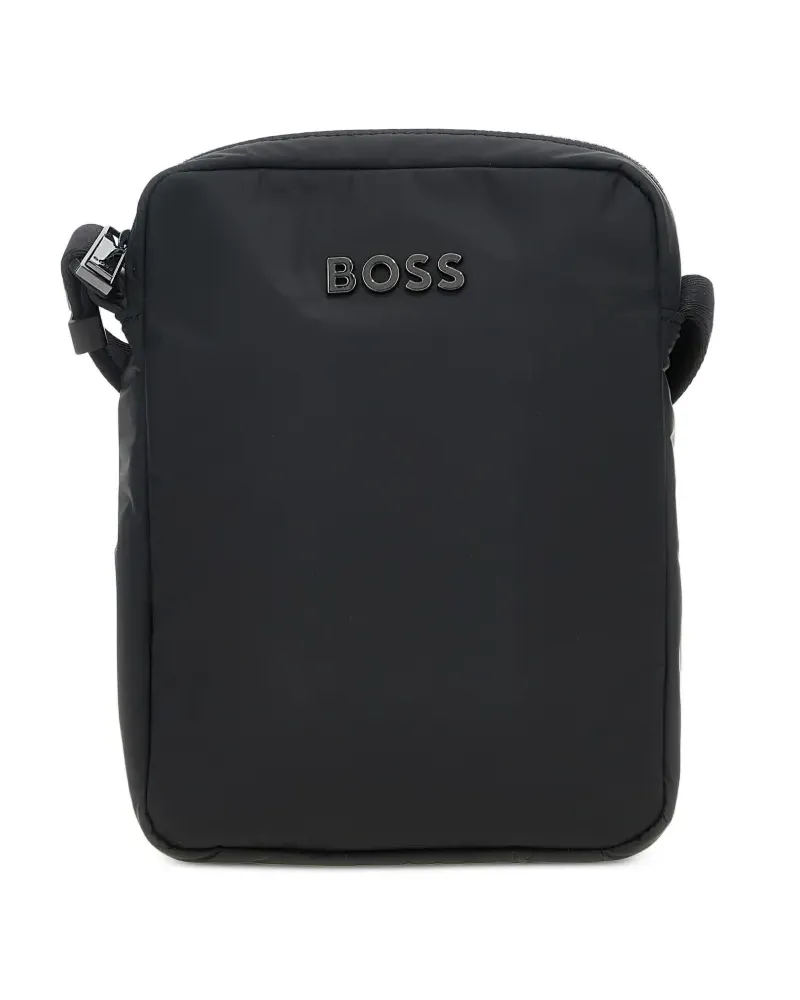 HUGO BOSS Kuriertasche mit Logo-Applikation - Schwarz Schwarz
