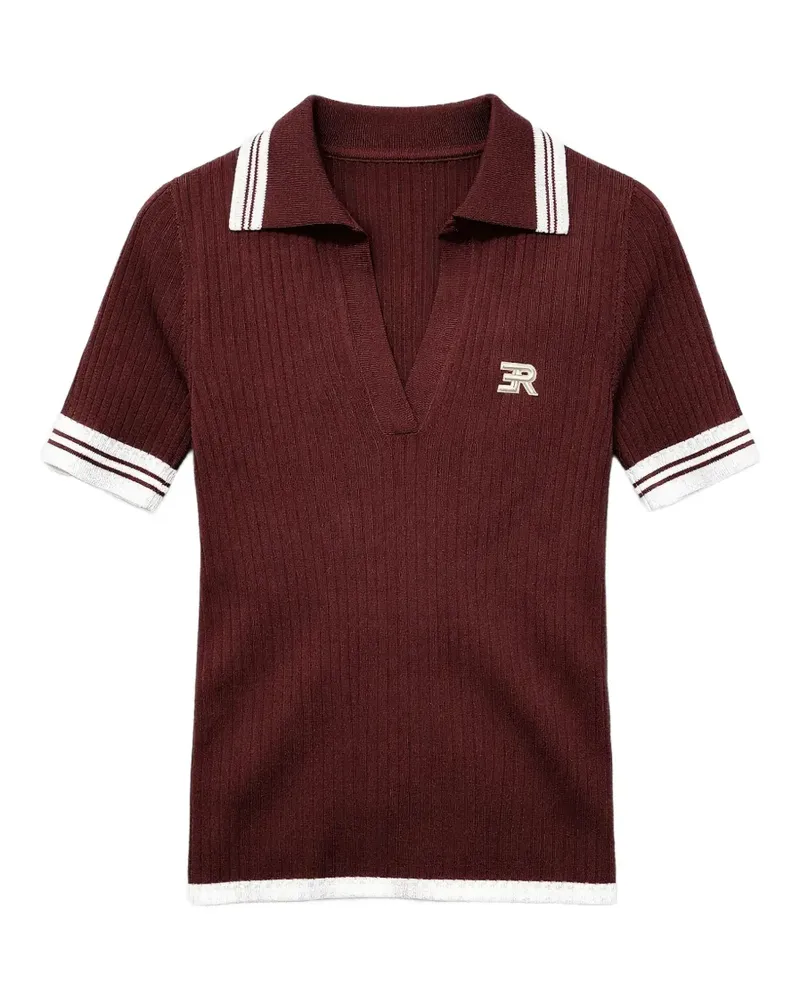 Ermanno Scervino striped collar polo shirt - Braun Braun