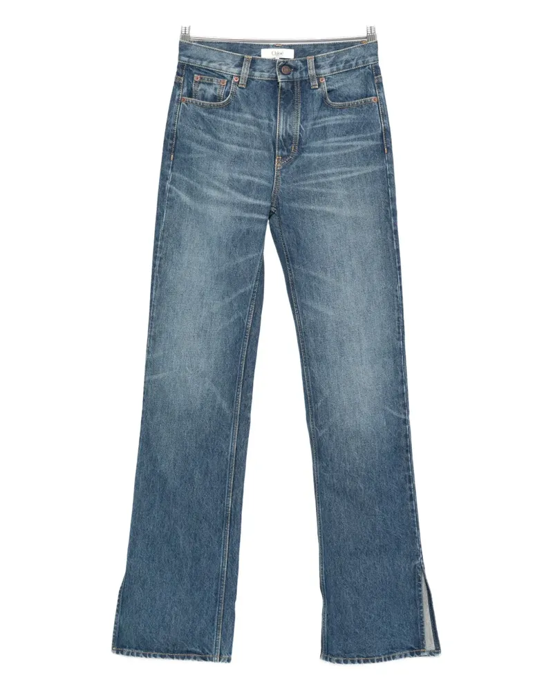 Chloé Jeans mit geradem Bein und Seitenschlitz - Blau Blau