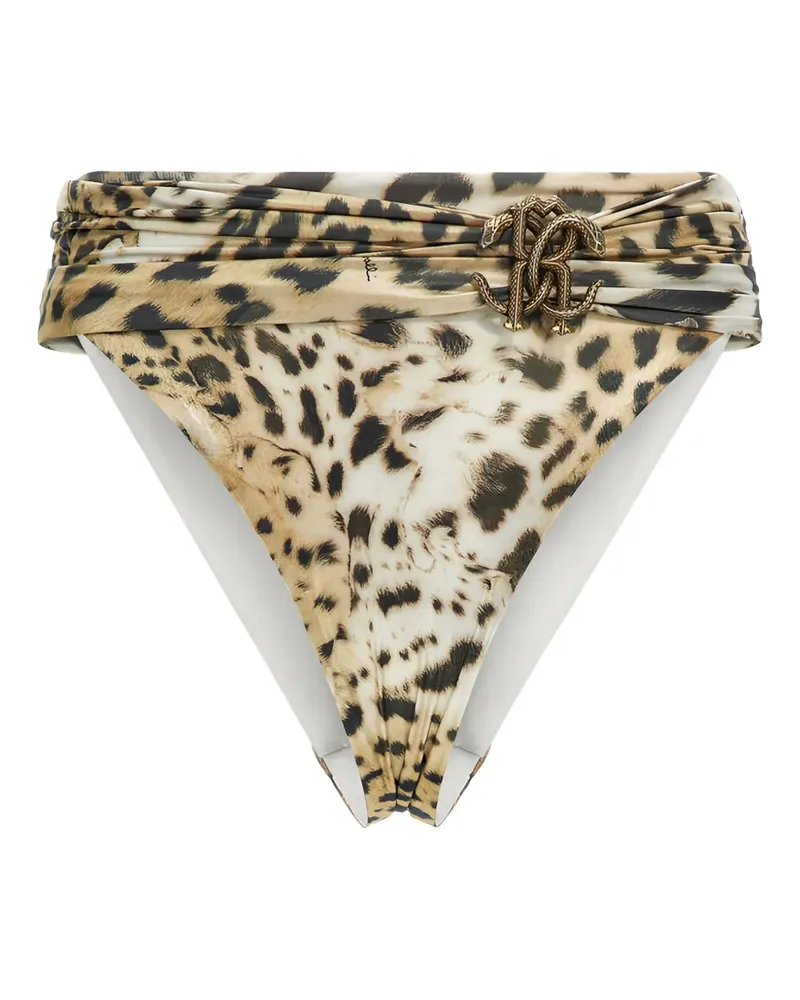 Roberto Cavalli Bikinihöschen mit Leoparden-Print - Braun Braun