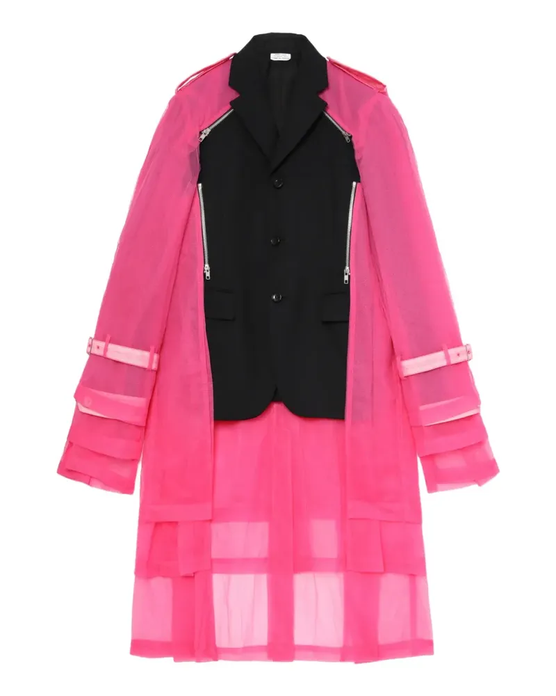 Comme des Garçons Mantel mit Reißverschlusstasche - Schwarz Schwarz