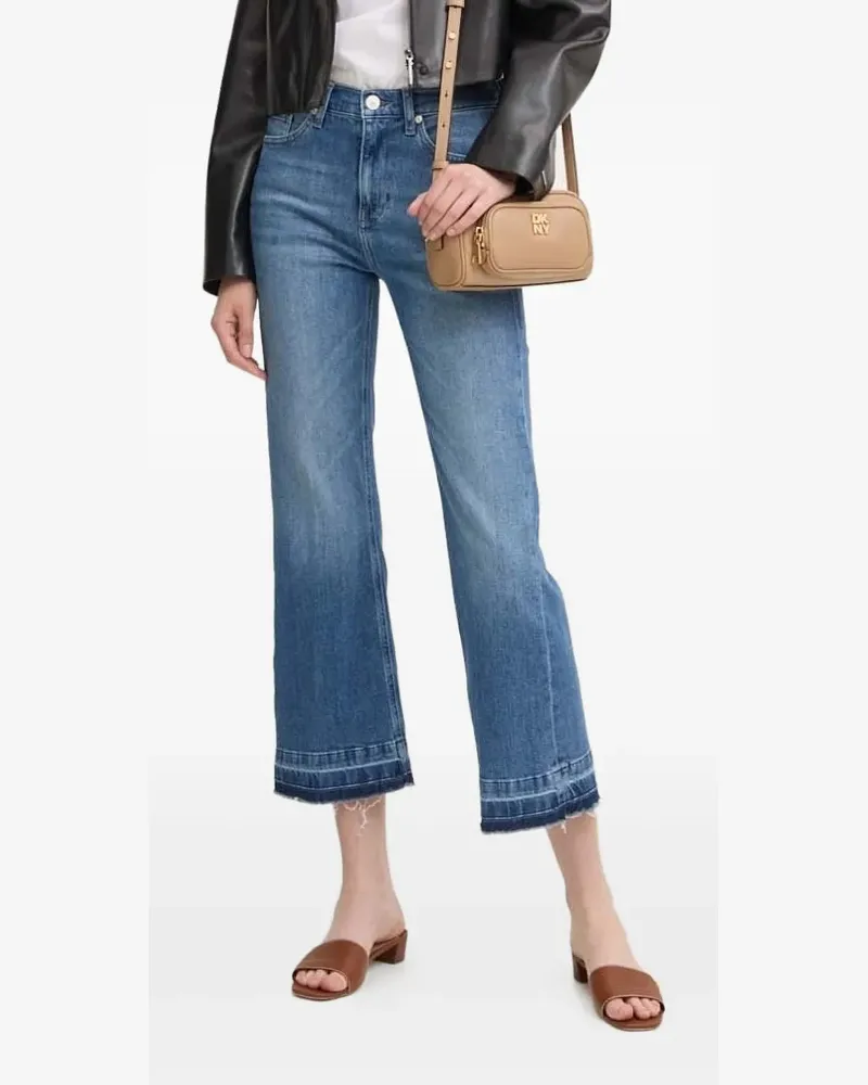 JOOP! Cropped-Jeans mit Fransensaum - Blau Blau