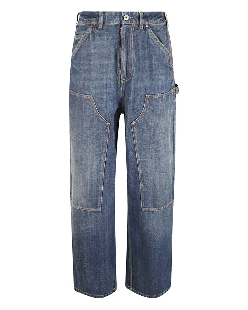Maison Margiela Weite Distressed-Jeans mit Ziernähten - Blau Blau