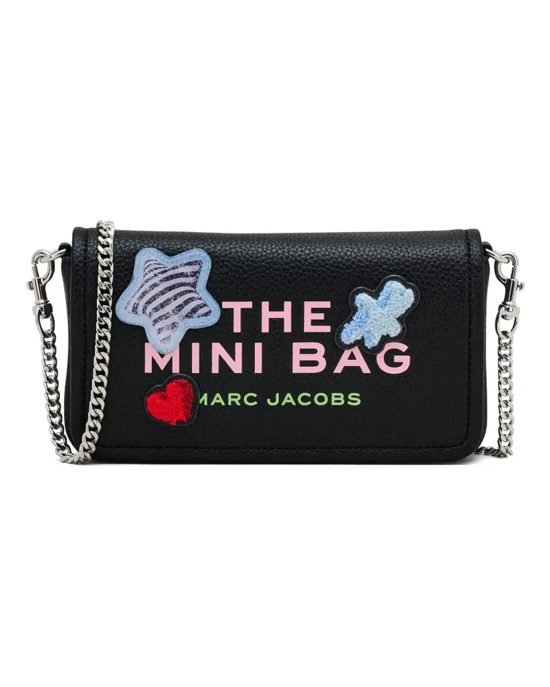 Marc Jacobs Mini-Tasche mit Sticker-Patch - Schwarz Schwarz