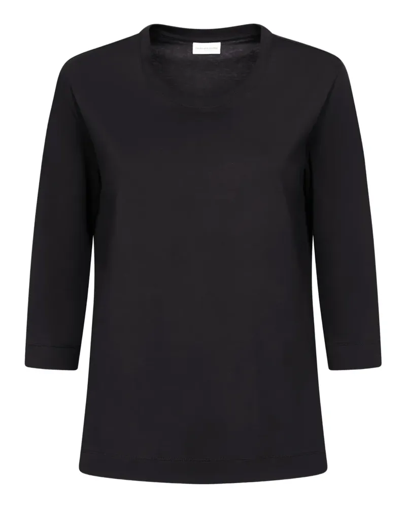 Dries van Noten three-quarter sleeve cotton T-shirt - Schwarz Schwarz