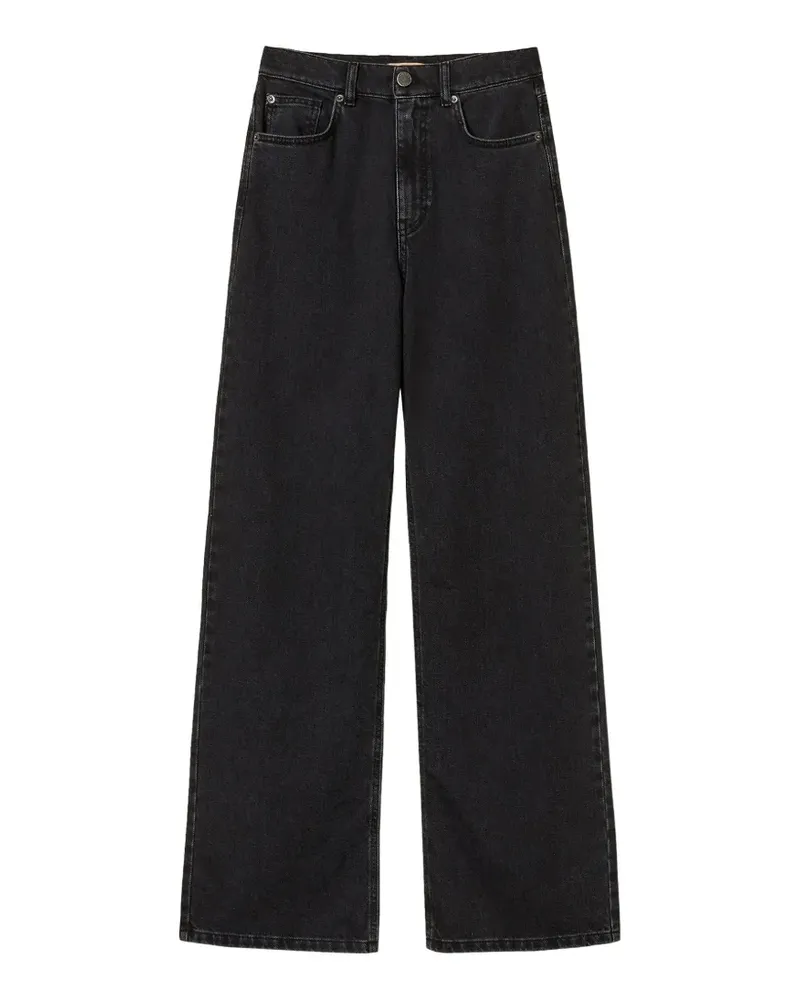Twin-Set black wide-leg jeans with five pockets - Schwarz Schwarz