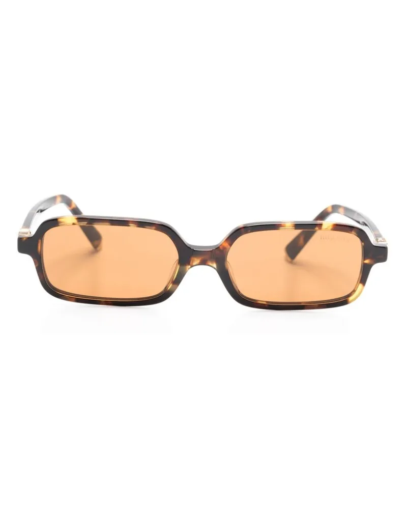 Miu Miu Eckige Sonnenbrille in Schildpattoptik - Braun Braun