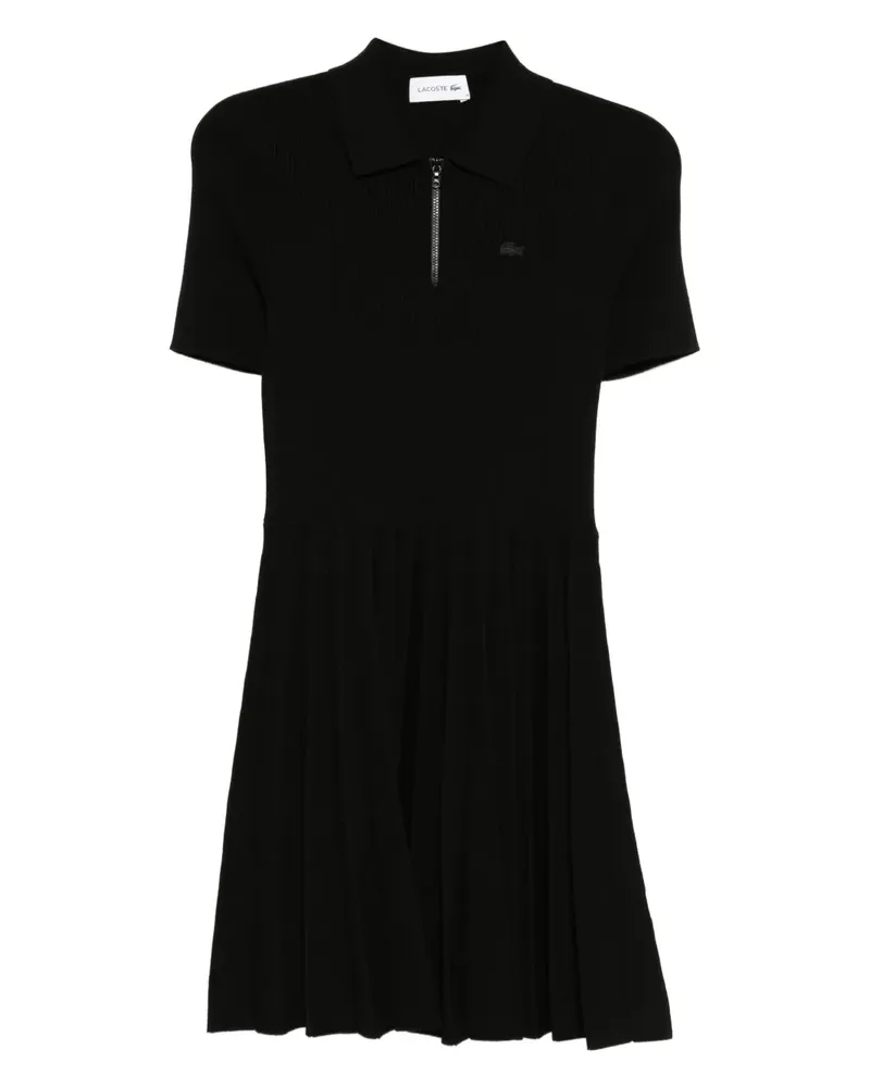 Lacoste Kleid mit Logo-Stickerei - Schwarz Schwarz