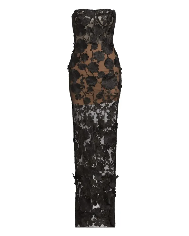 BRONX AND BANCO Jasmine Abendkleid - Schwarz Schwarz