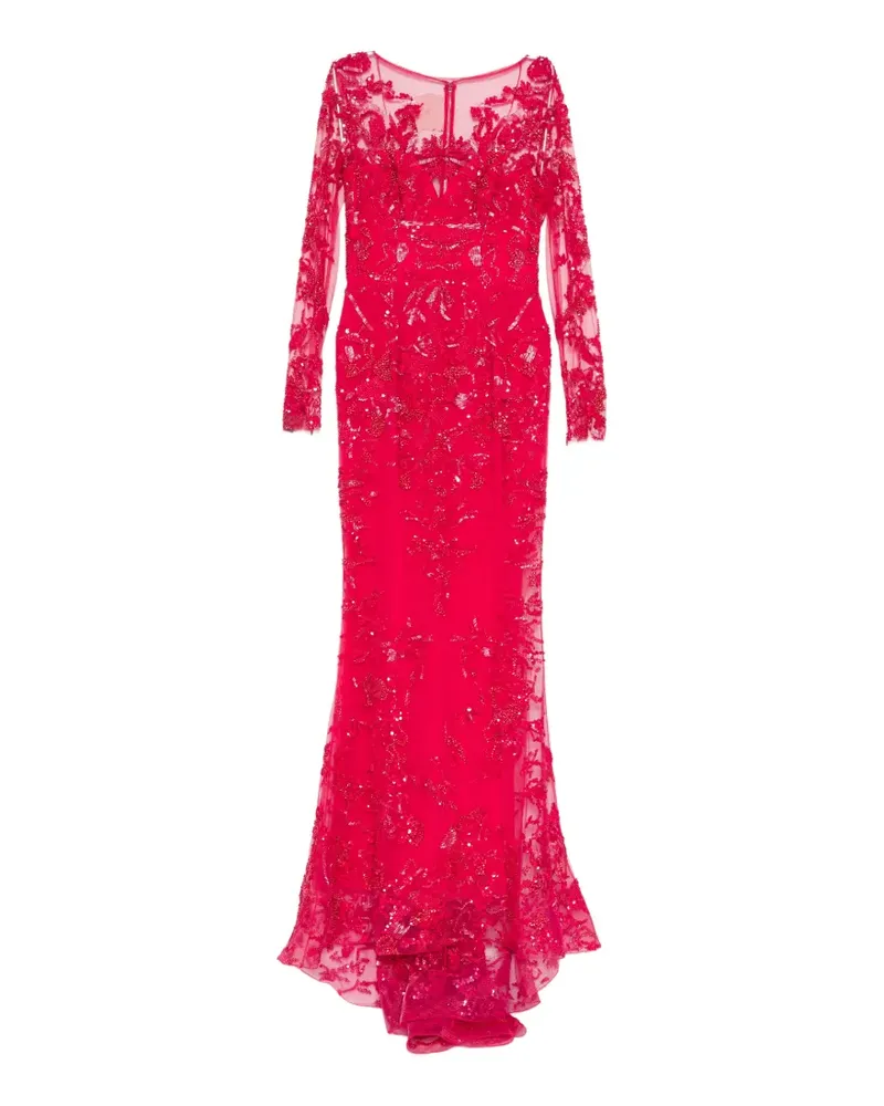 Zuhair Murad Abendkleid mit Spitze - Rosa Rosa