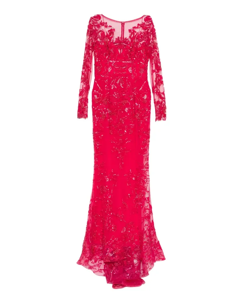 Zuhair Murad Abendkleid mit Spitze - Rosa Rosa