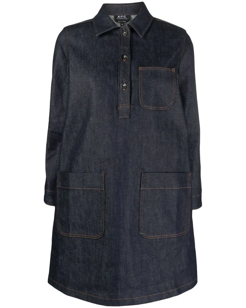 A.P.C. Aurelia Jeanskleid Blau