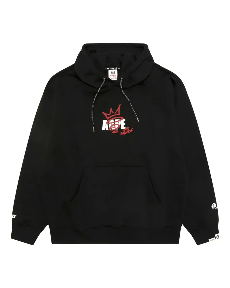 BAPE Hoodie mit Logo-Print - Schwarz Schwarz