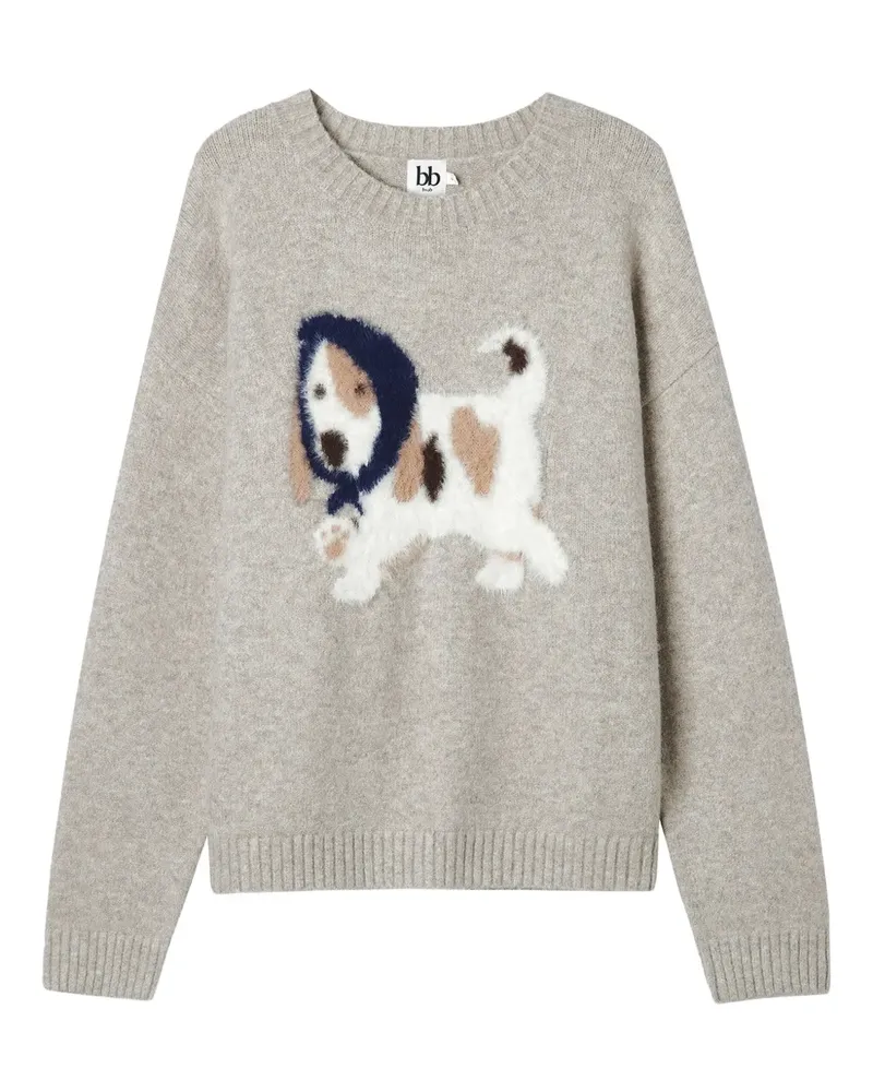 b+ab dog-graphic sweater - Nude Nude