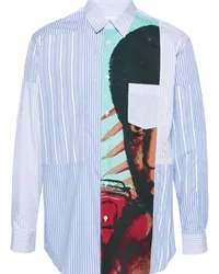 Comme des Garçons Hemd mit Print-Mix Blau