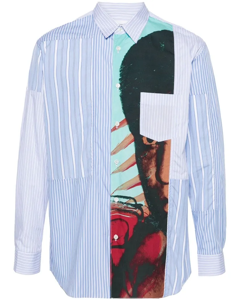 Comme des Garçons Hemd mit Print-Mix - Blau Blau