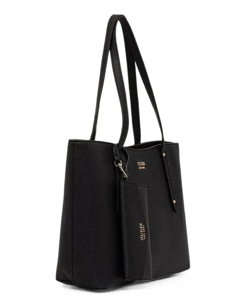 Guess Brenton pebbled-texture tote bag - Schwarz Schwarz