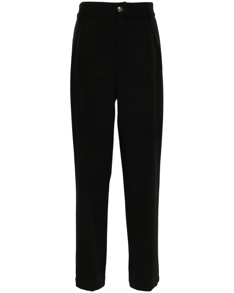 Versace Jeans Bundfaltenhose mit weitem Bein - Schwarz Schwarz