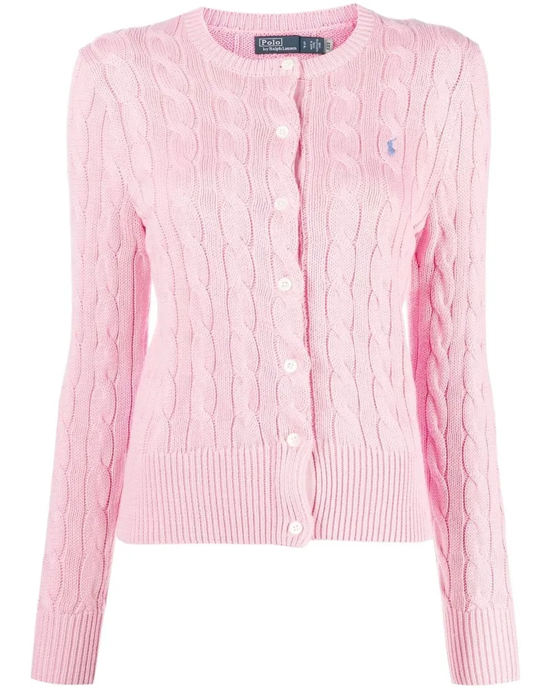 Ralph Lauren Cardigan mit Zopfmuster - Rosa Rosa