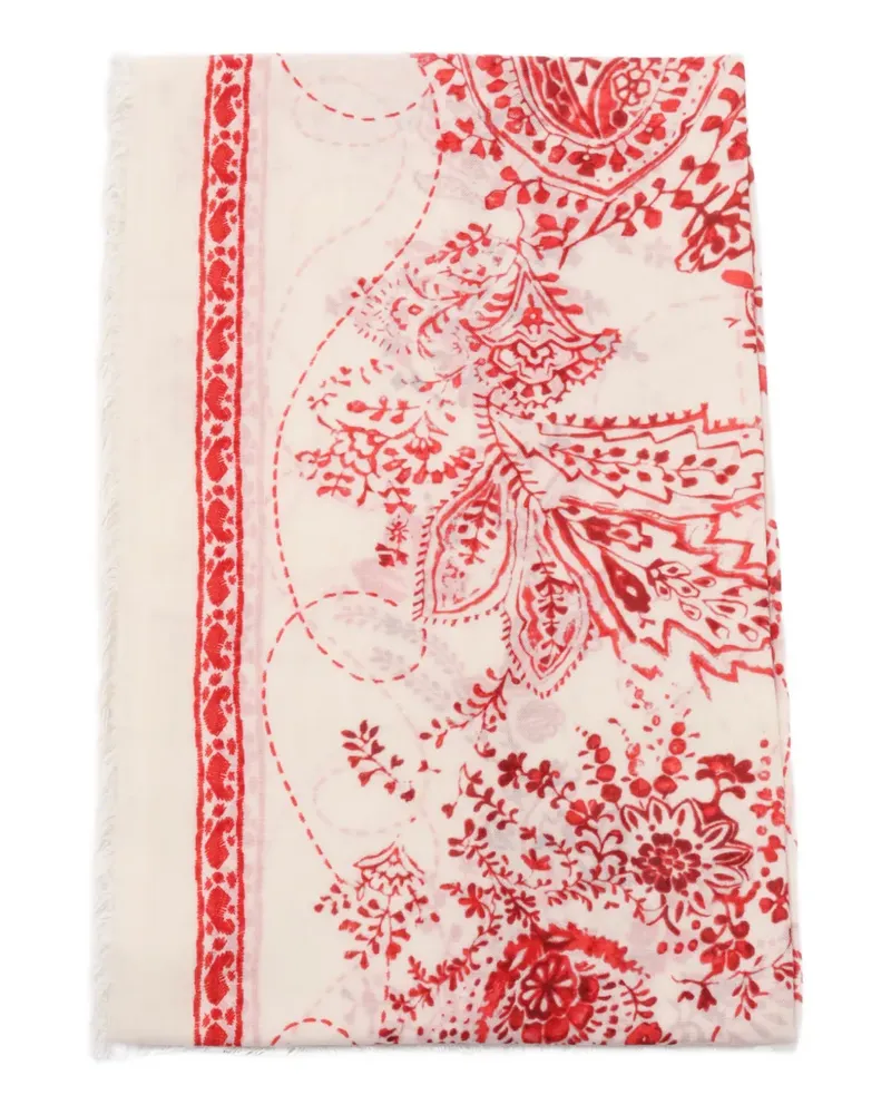 Faliero Sarti Schal mit Paisley-Print - Rot Rot
