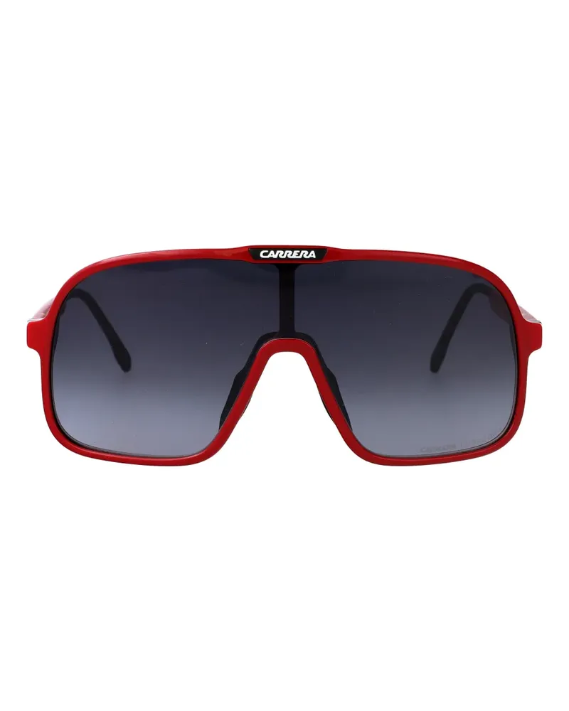 Carrera Sonnenbrille mit Shield-Gestell - Rot Rot