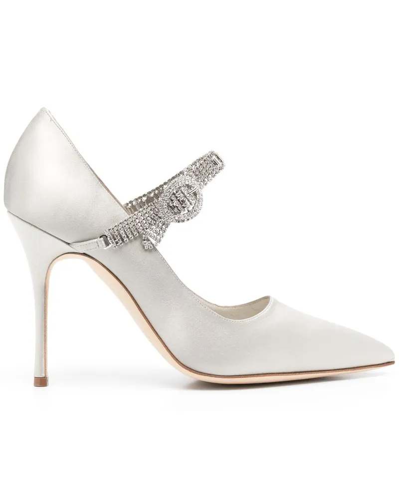 Manolo Blahnik Hamedi Pumps 105mm - Grau Grau