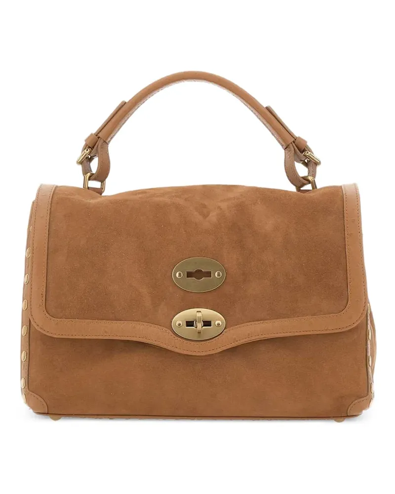 Zanellato Postina studded satchel bag - Nude Nude