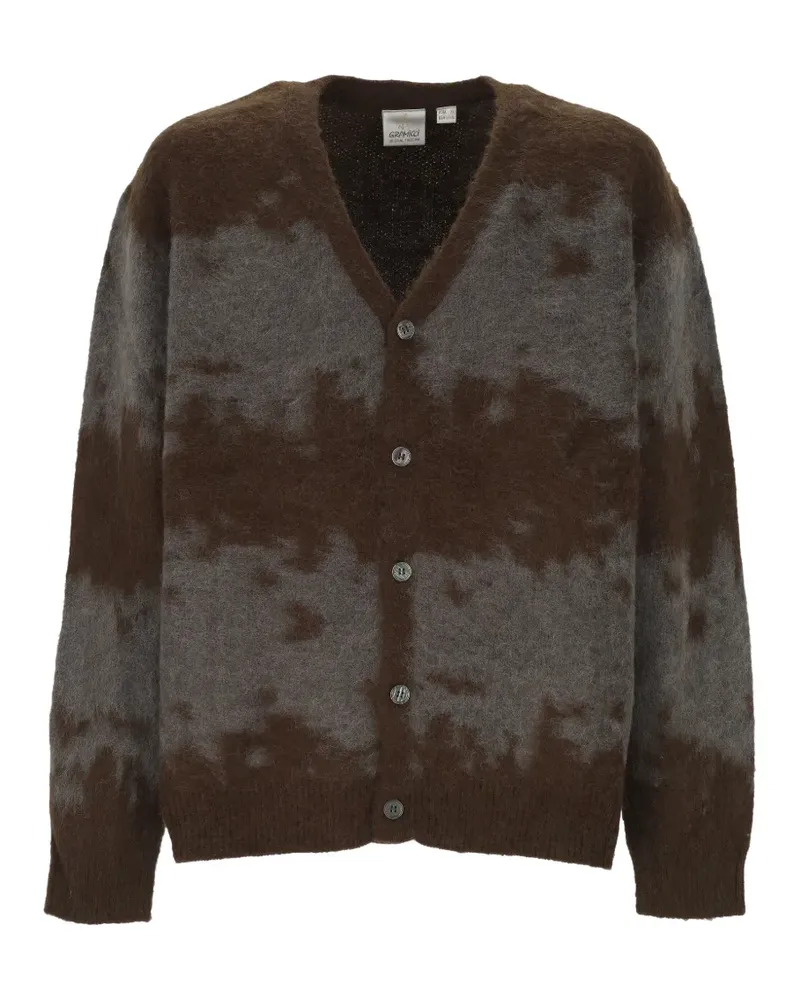 GRAMICCI Cardigan mit Farbklecks-Print - Braun Braun