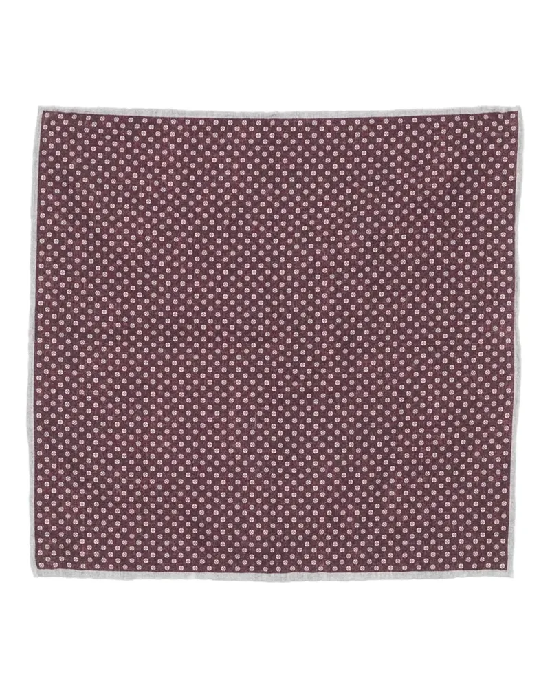 Eleventy Einstecktuch mit geometrischem Print - Rot Rot