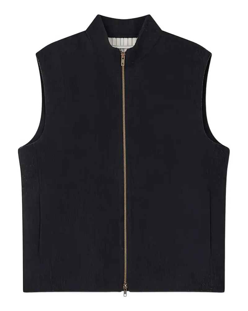 ManOnTheBoon Handgefertigte Weste mit Reißverschlusstaschen - Grau Grau