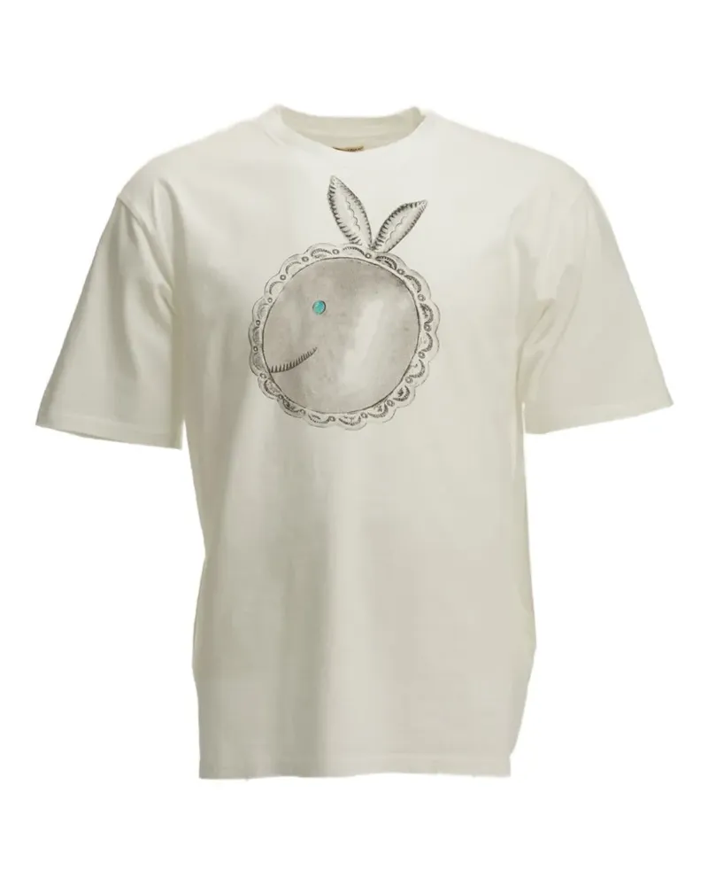 KAPITAL T-Shirt mit grafischem Print - Nude Nude