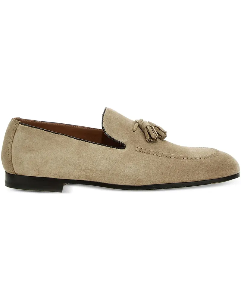 Doucal´s Loafer aus Wildleder mit Quasten - Nude Nude