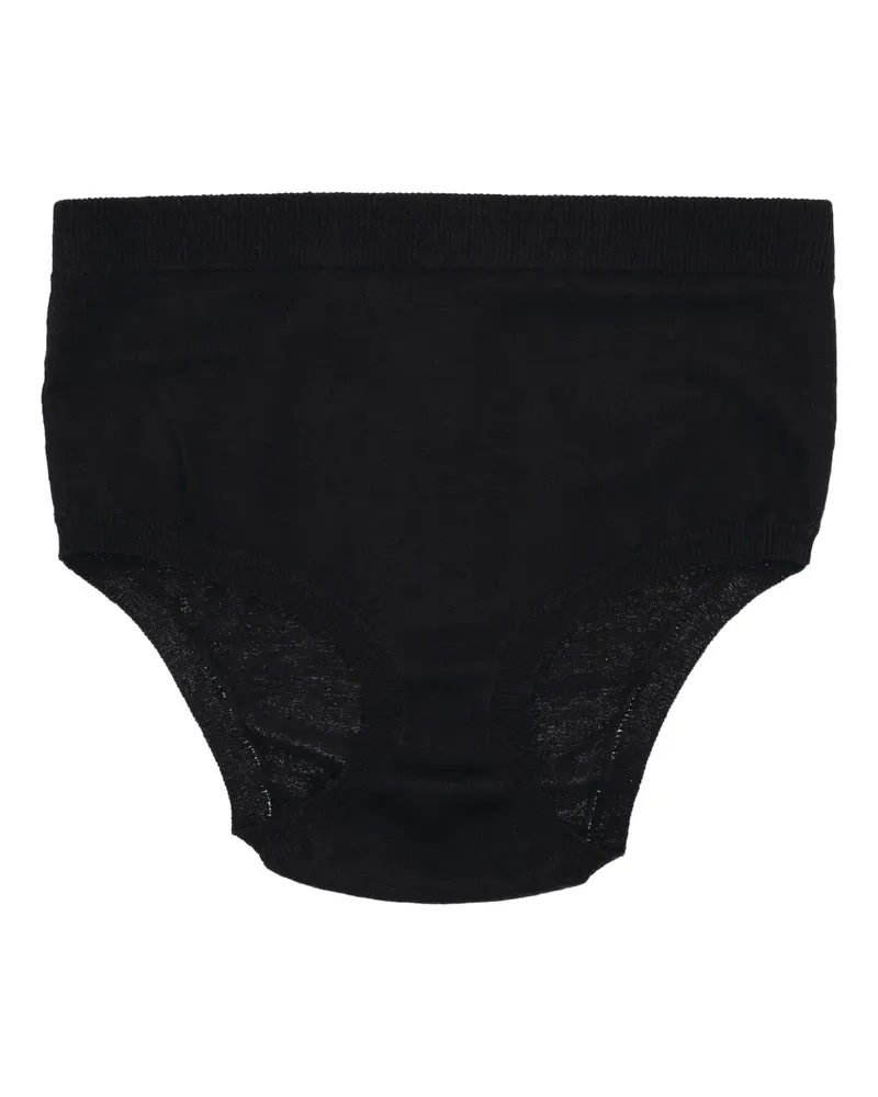 P.A.R.O.S.H. P.A.R.O H. Slip mit geripptem Saum - Schwarz Schwarz
