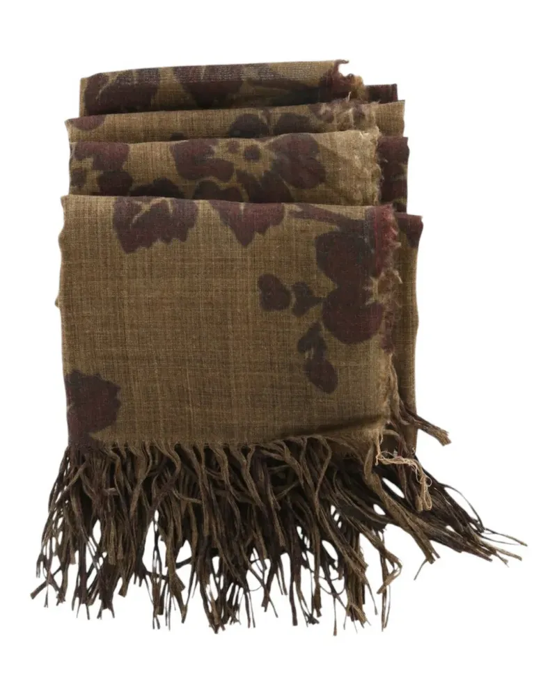 Uma Wang Schal mit Blumenprint - Braun Braun