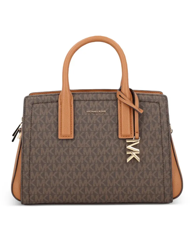 Michael Kors Laila small monogram satchel bag - Braun Braun