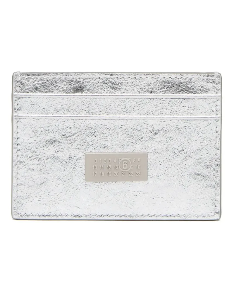 Maison Margiela Kartenetui mit Logo-Schild - Silber Silber