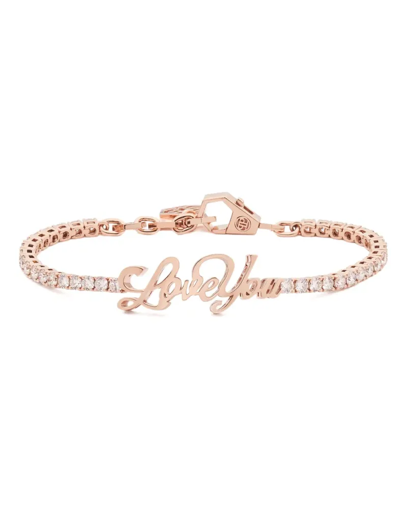 Philipp Plein Love You Armreif mit Diamanten - Rosa Rosa