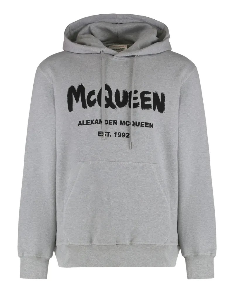 Alexander McQueen Hoodie mit Kontrast-Logo - Grau Grau