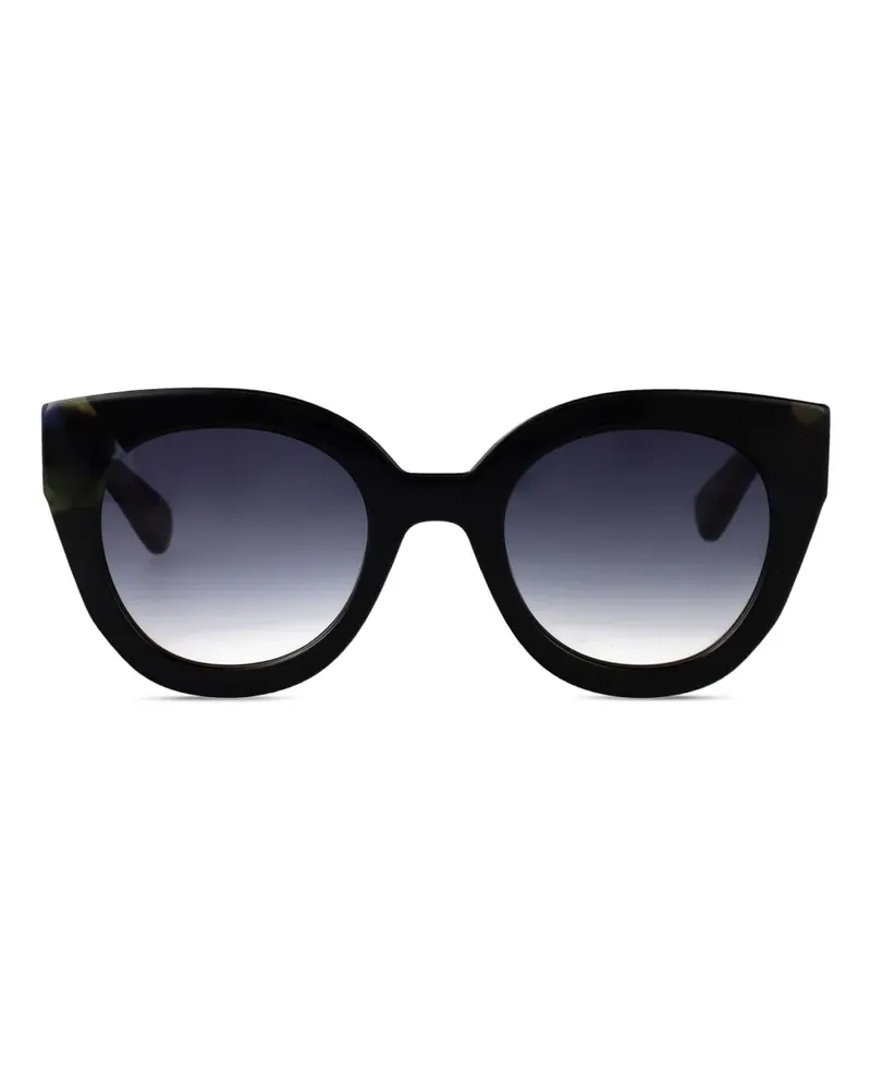 Longchamp Sonnenbrille mit Cat-Eye-Gestell - Schwarz Schwarz
