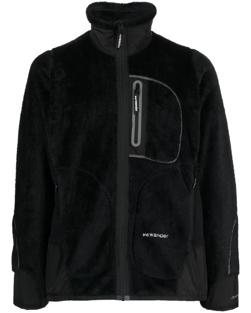 and wander Bomberjacke aus Fleece Schwarz