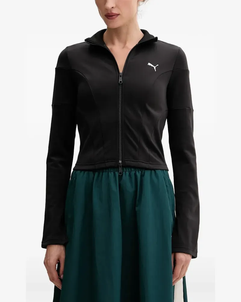 Puma Dare to Slim Cropped-Jacke - Schwarz Schwarz