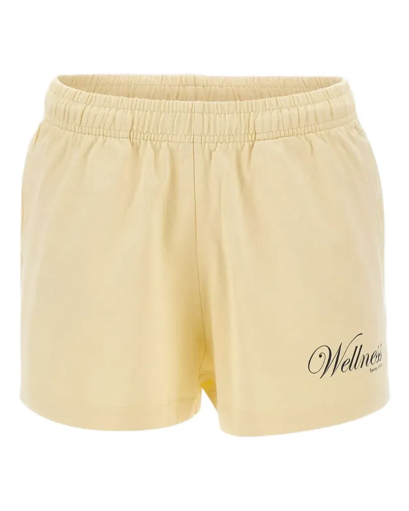 SPORTY & RICH Avenue Disco Shorts mit elastischem Bund - Nude Nude