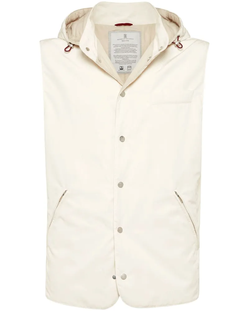 Brunello Cucinelli Wasserabweisende Weste - Weiß Weiß