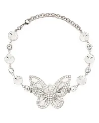 Alessandra Rich Choker mit Schmetterling Silber