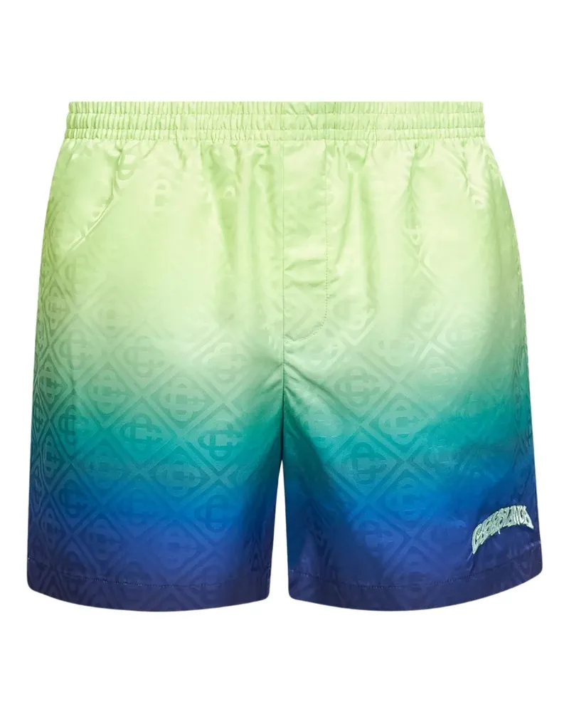 Casablanca Paris monogram logo-embroidered swim shorts - Grün Grün
